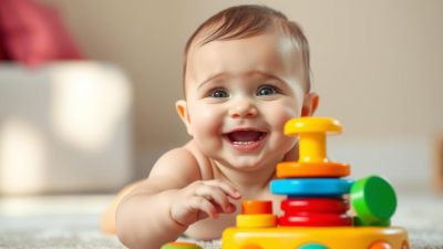 karakter bayi lucu dalam mainan edukatif